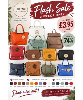 **** WHILE STOCKS LAST*  Lorenz 5800 TO 5815 Leather Grain Bags- 2 WEEKS ONLY